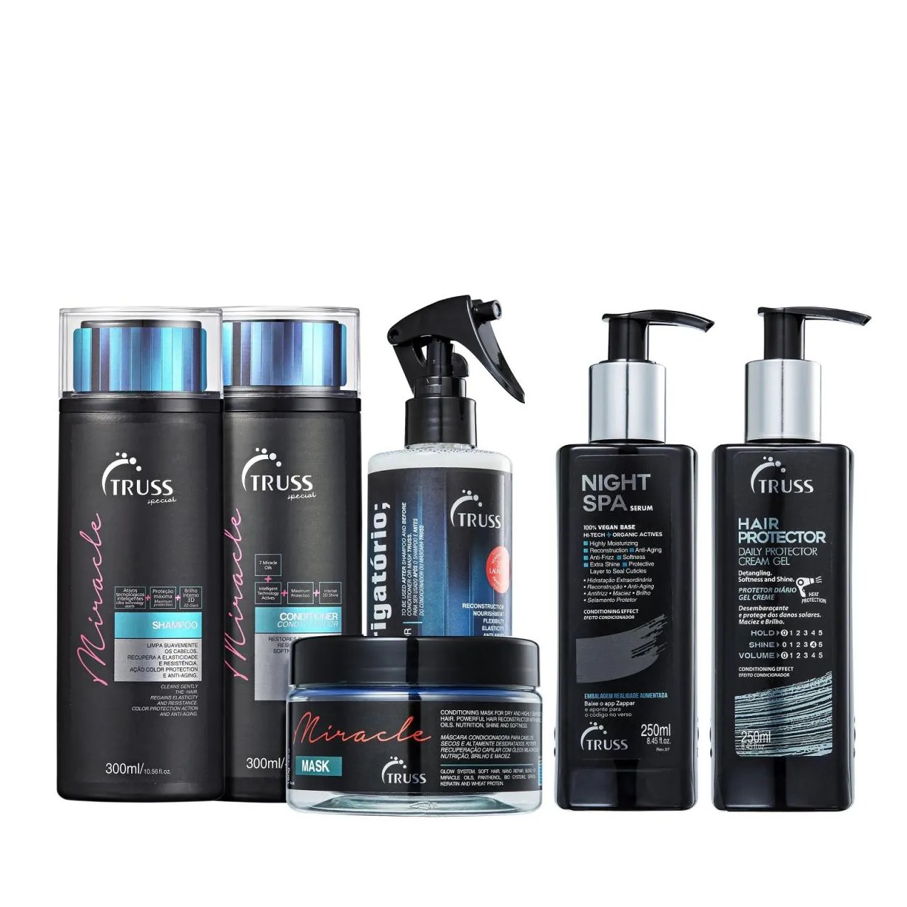 Kit Truss Miracle Nutrição E Controle de Frizz (6 Produtos)