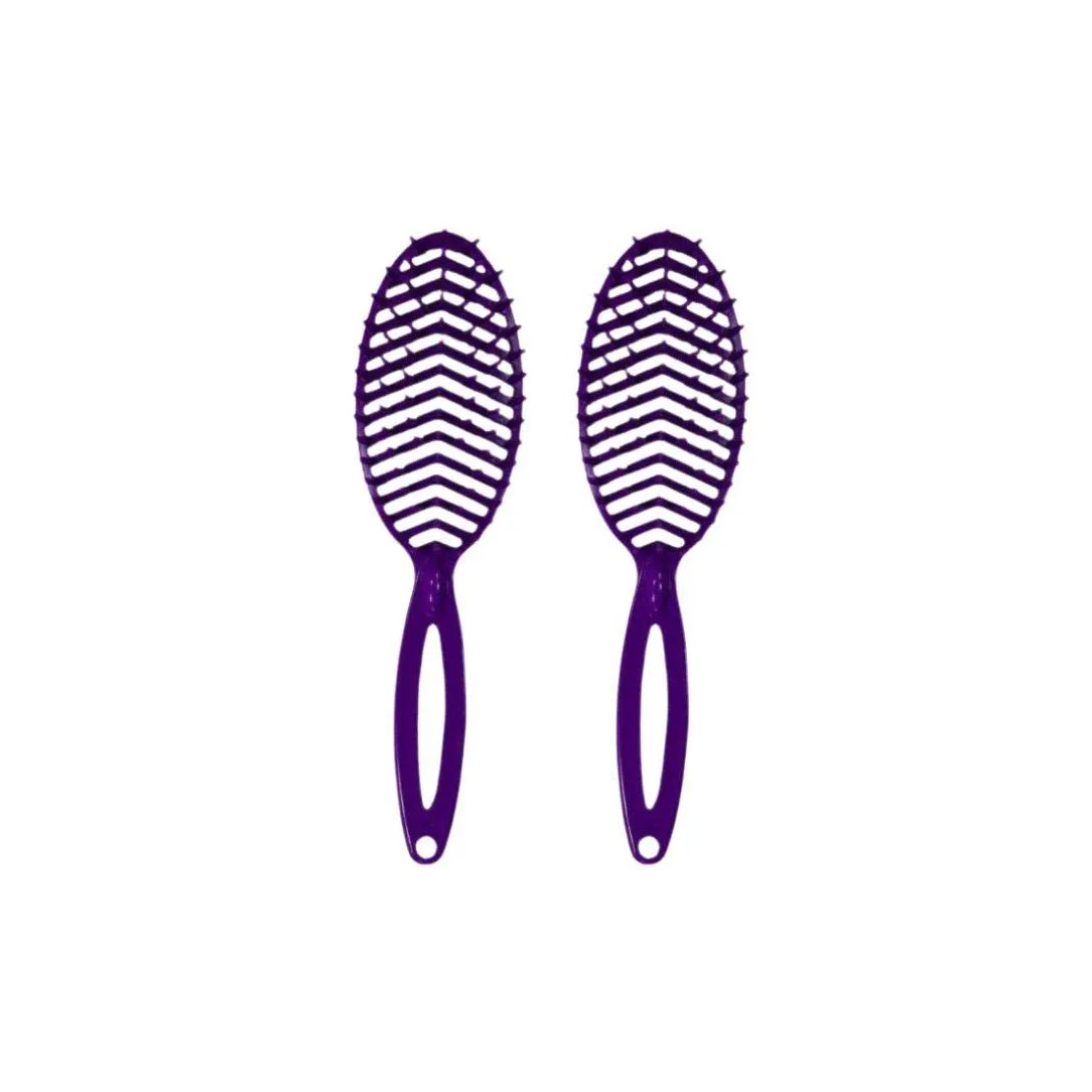 Escova de Cabelo Darma Flex Oval Roxa - Kit C/ 2un