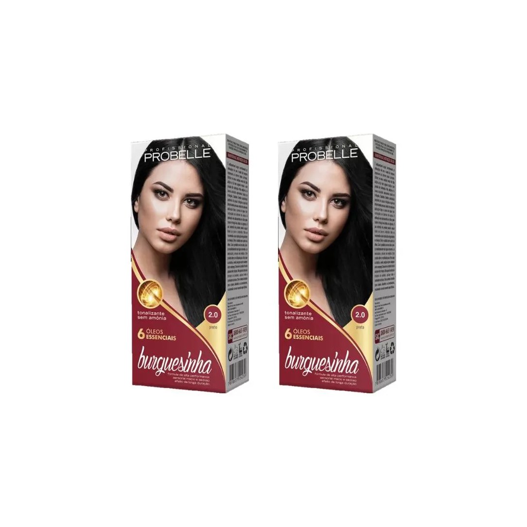 Coloraçao Probelle Burguesinha 2.0 Preto-Kit C/2un