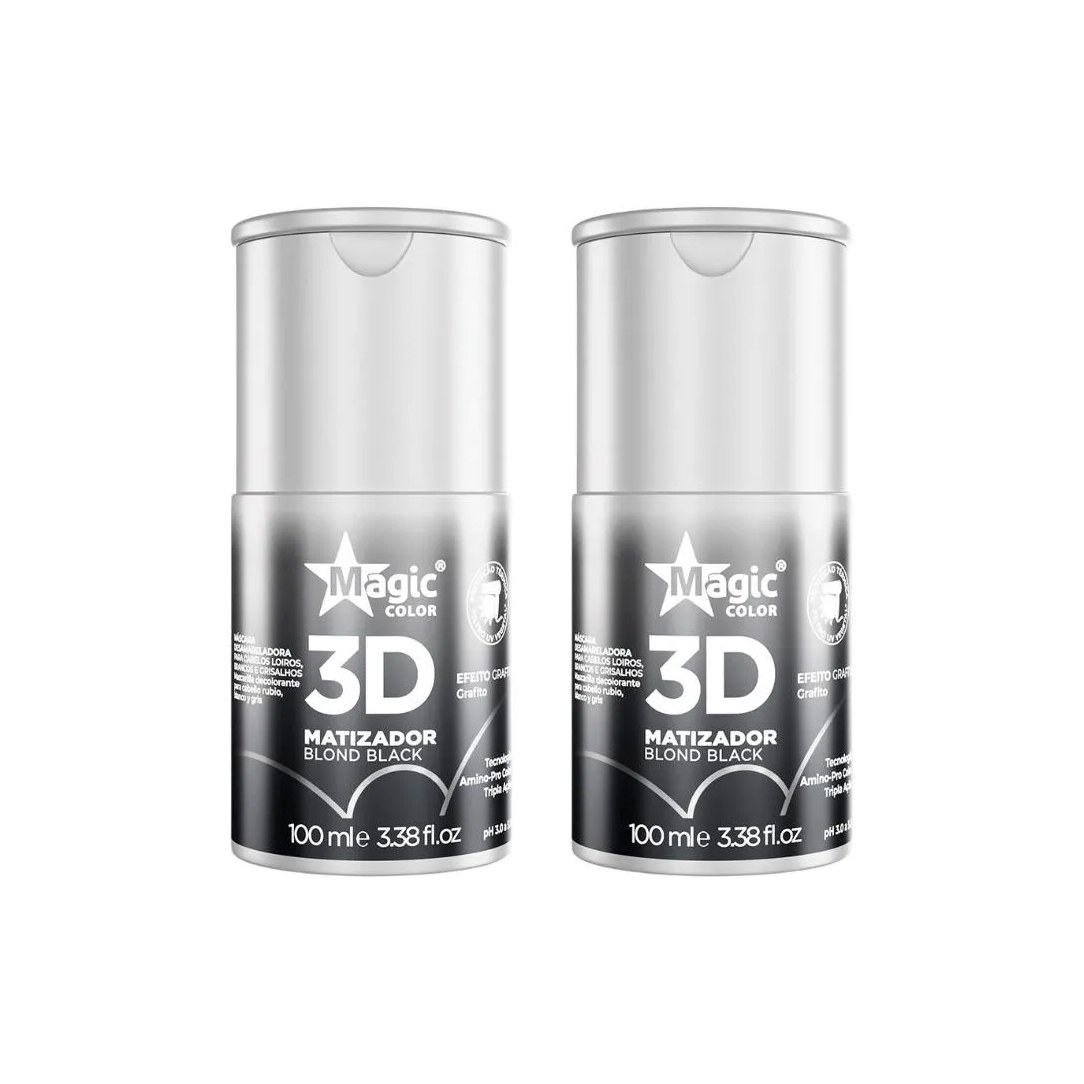 Matizador Gloss Magic Color 100ml 3D Blond Black - Kit C/2un