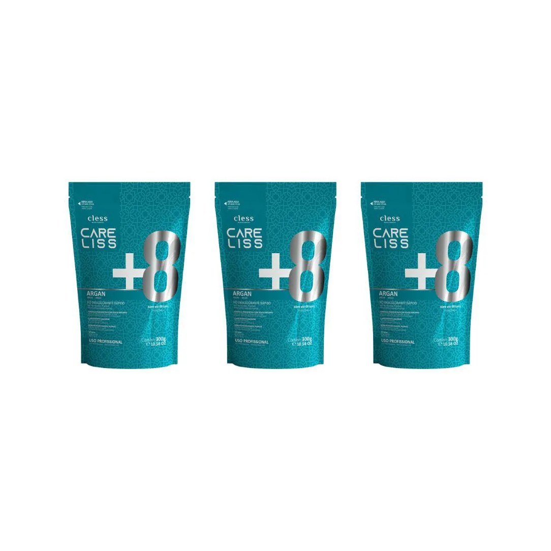 Po Descolorante Care Liss Oleo de Argan 300g - Kit C/3un