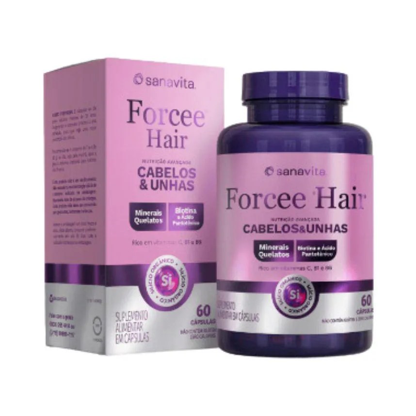 Forcee Hair + Biotina - 60 cápsulas - Sanavita