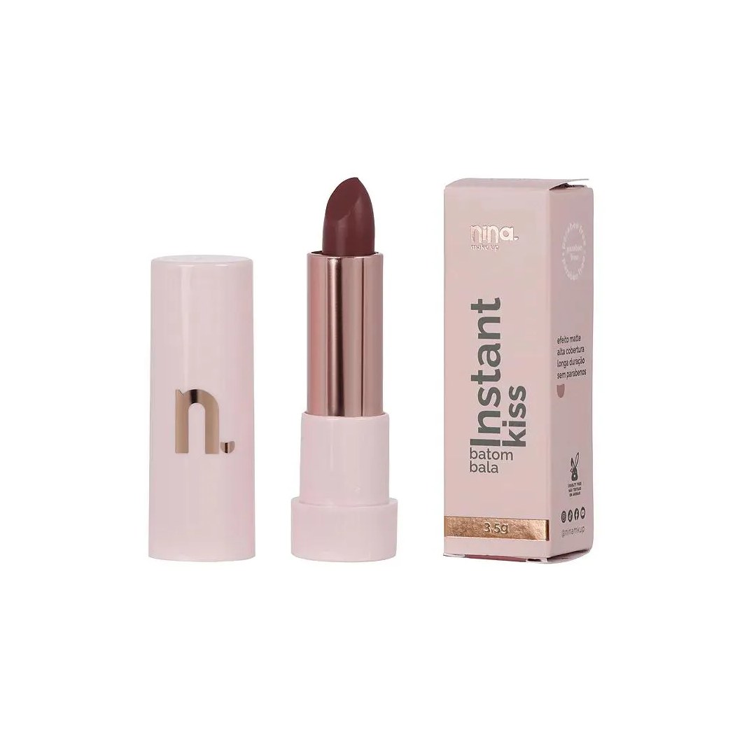 Batom Bala Instante Kiss Mood Nina MakeUp 3,5g