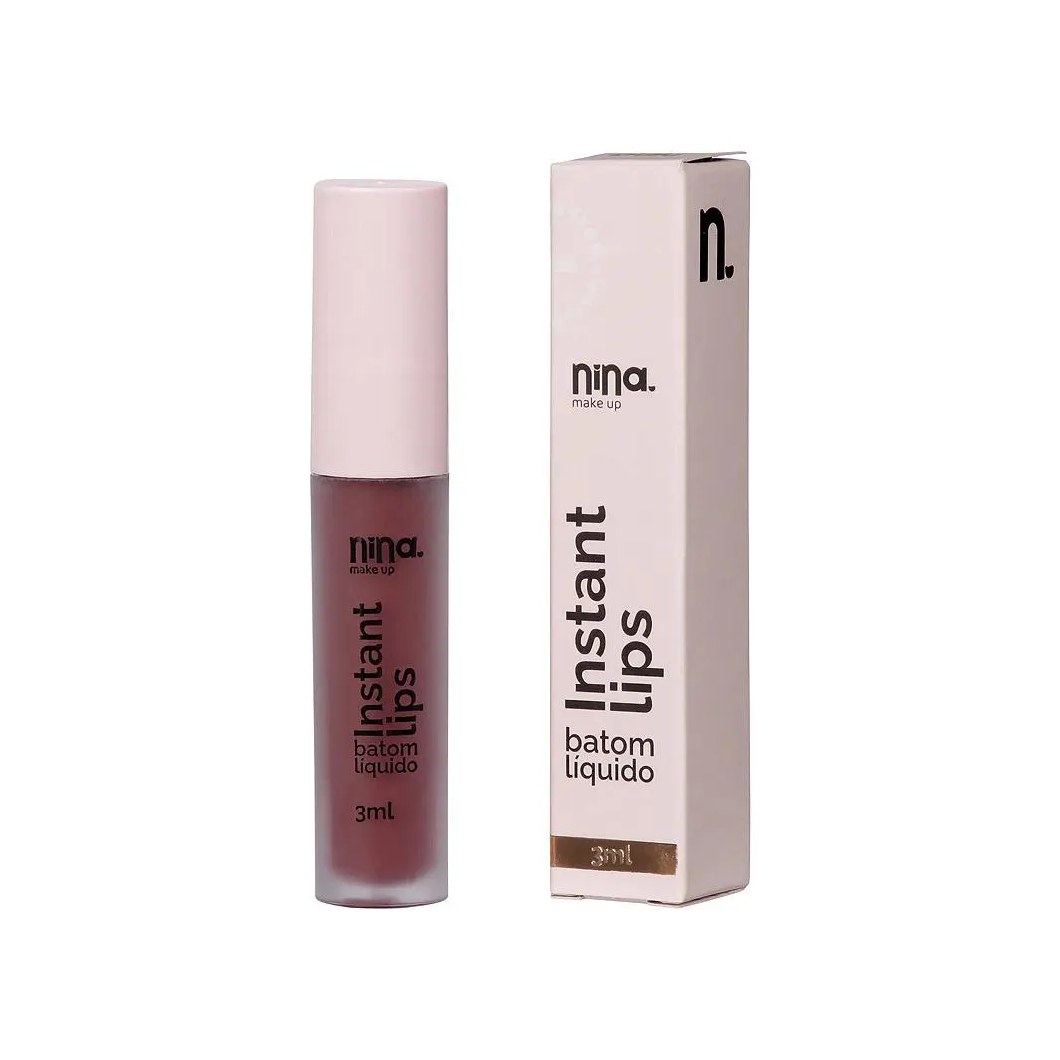 Batom Liquido Matte Instant Lips Magia Nina MakeUp 3ml