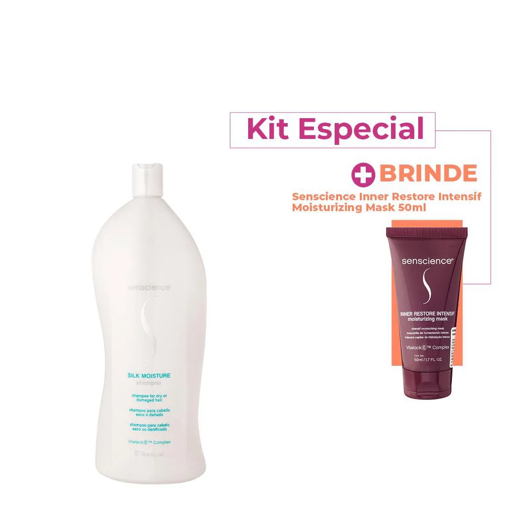 Kit Senscience Silk Moisture Shampoo Litro e Inner Restore Intensif (2 Produtos)