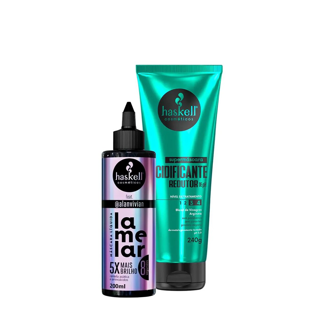 Kit Haskell Supermáscara Acidificante e Lamelar Máscara Líquida (2 Produtos)