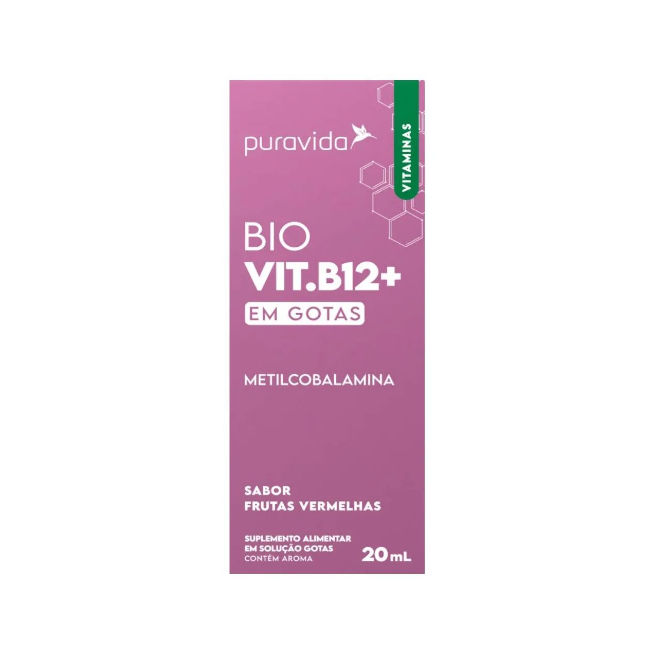 Bio Vit. B12+ Metilcobalamina Gotas Biodísponivel Puravida