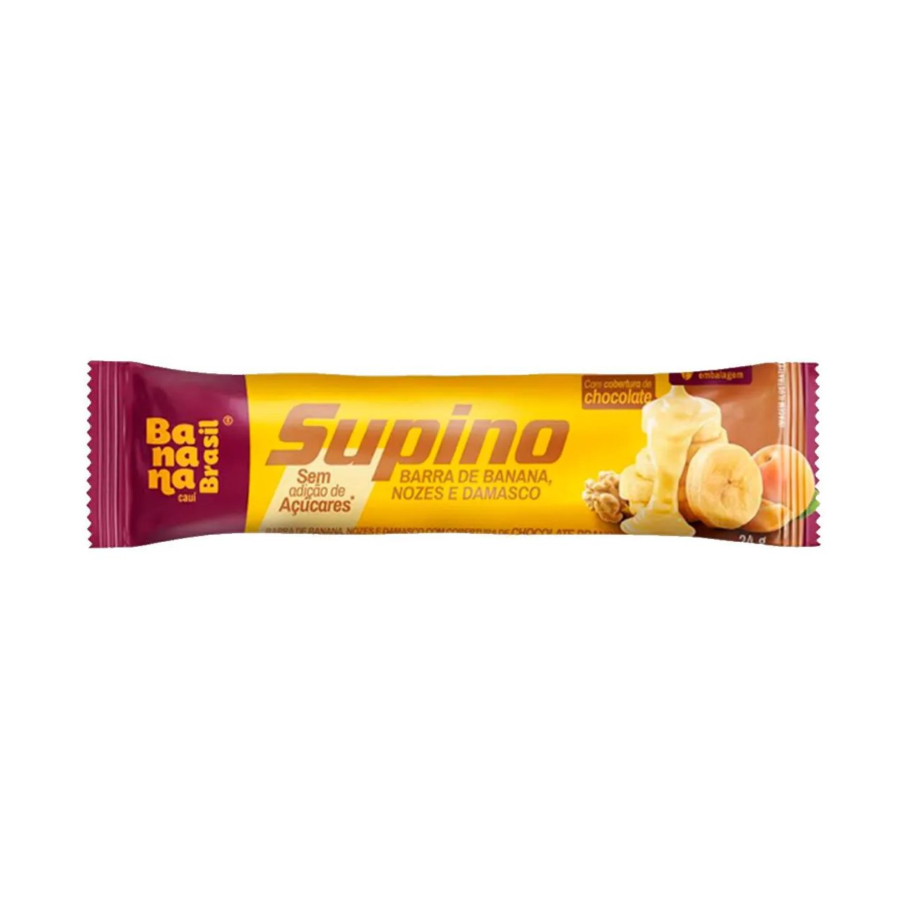 Barra de Frutas Supino Zero Banana, Nozes e Damasco 24g