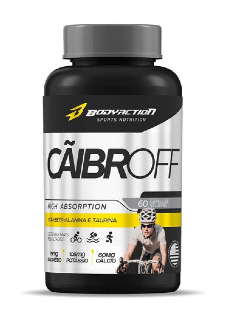 Cãibroff 60 Caps Anti Caimbras Potássio Magnésio B Alanina Sabor Sem Sabor