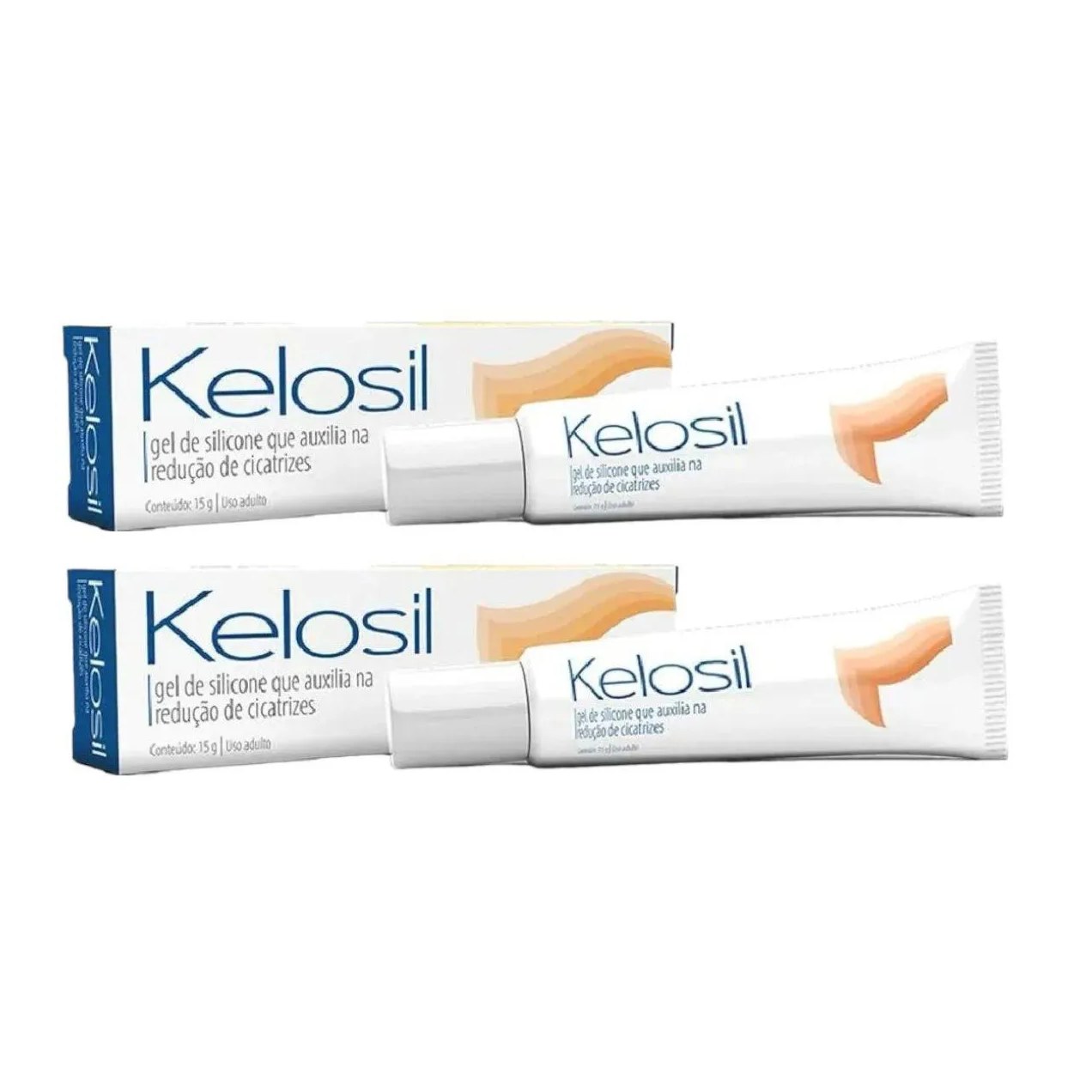 2 Kelosil Gel Silicone Redução de Cicatrizes Queloides 15g