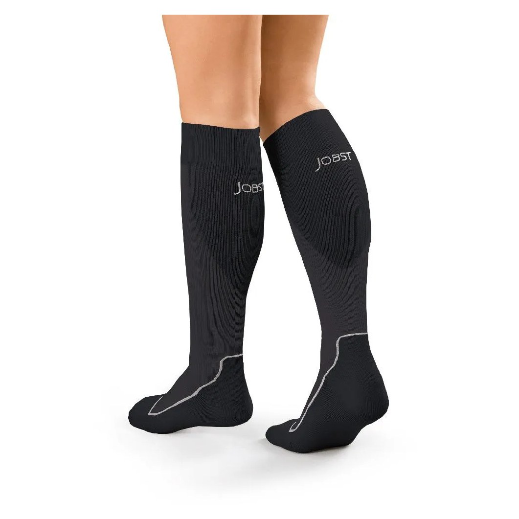 Meia de Compressão 3/4 Sport 20-30 mmHg - Cor: Preta - Jobst P