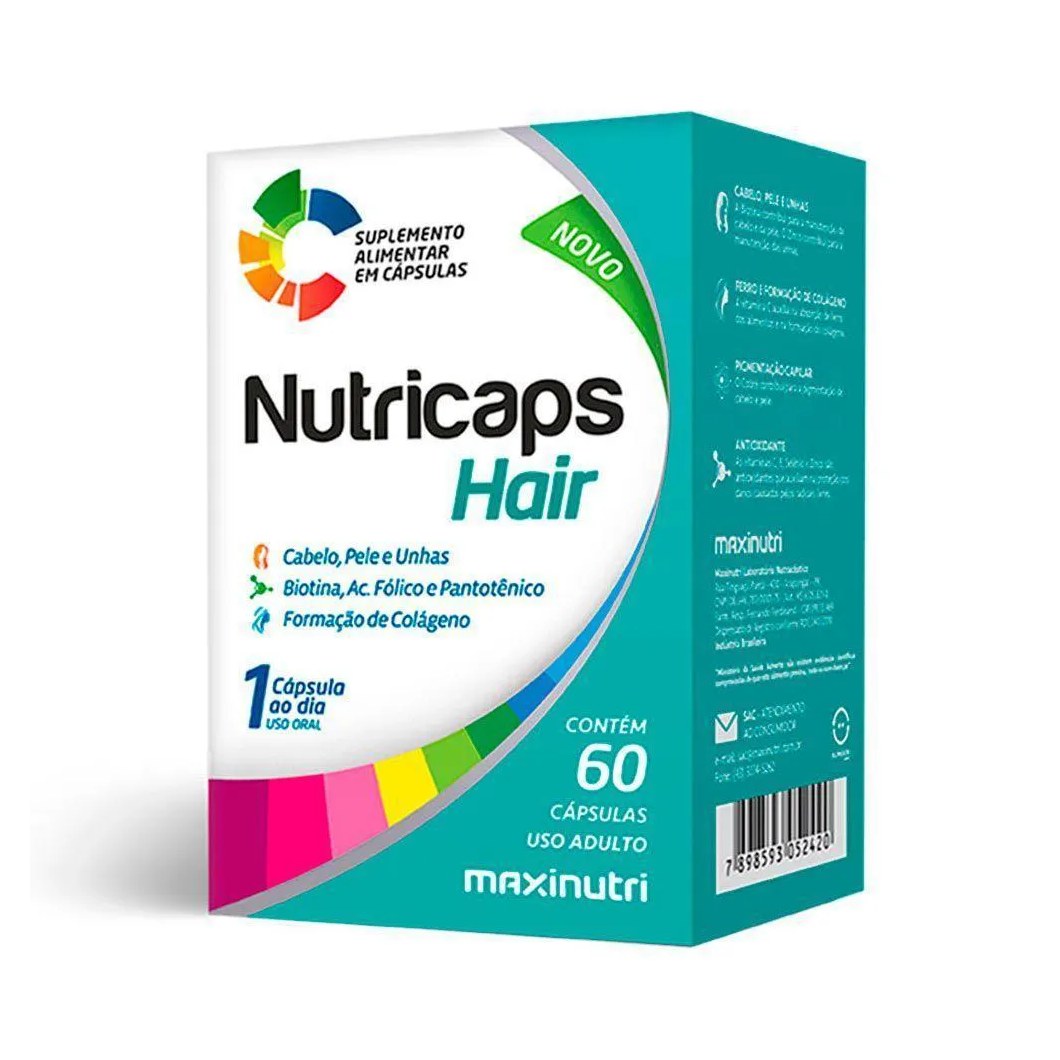 Nutricaps Hair Polivitaminico Maxinutri 60 Capsulas