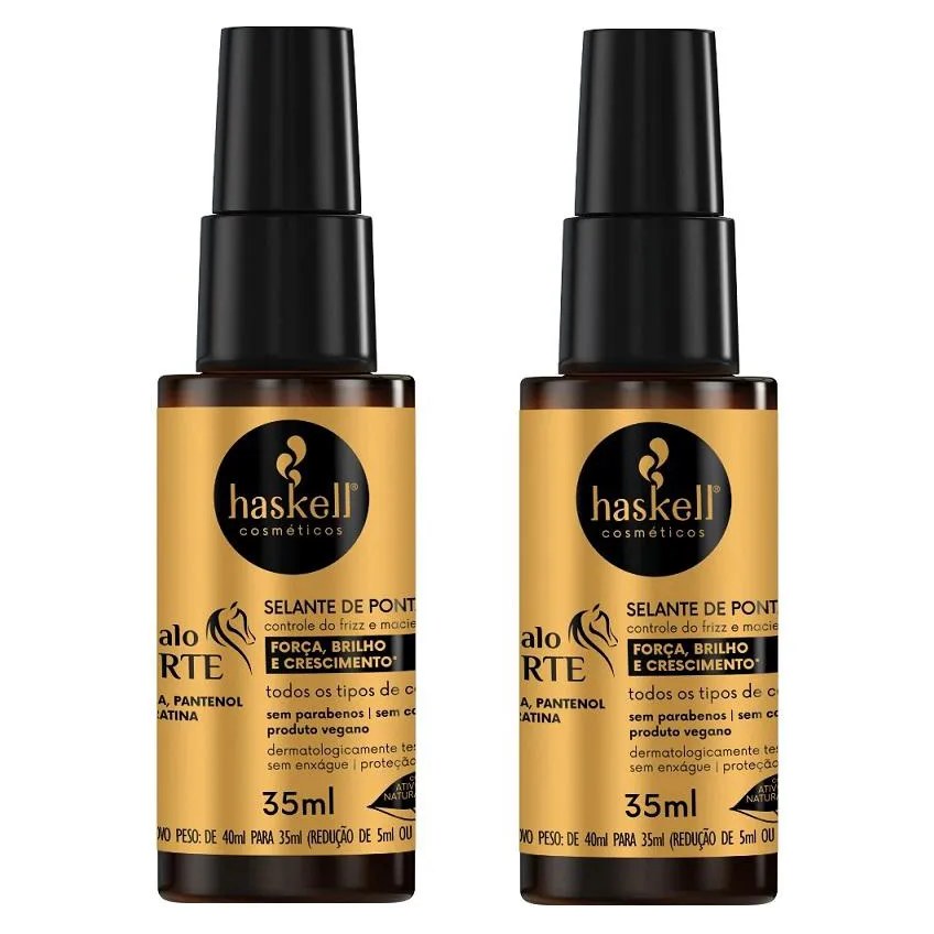 Kit 2 Selante Pontas Cavalo Forte Haskell Sérum Fina 35 ML