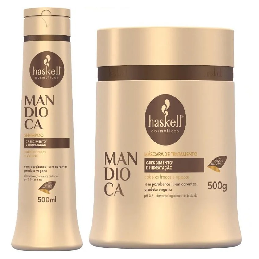 Kit Haskell Mandioca Shampoo 500ML + 1 Mascara 500ML