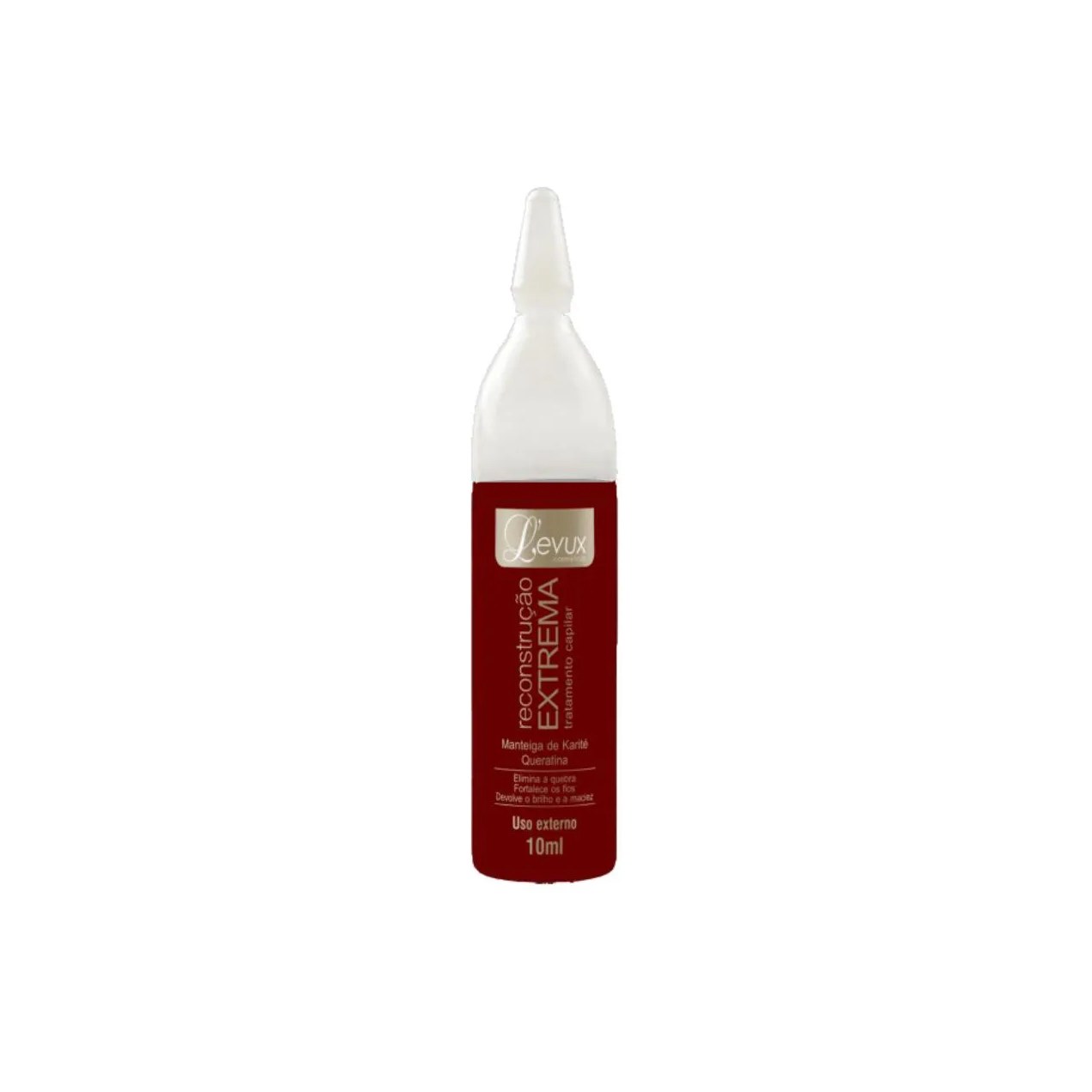 Levux Reconstrução Extrema: Resgate Capilar Profundo para Cabelos Danificados 10ml