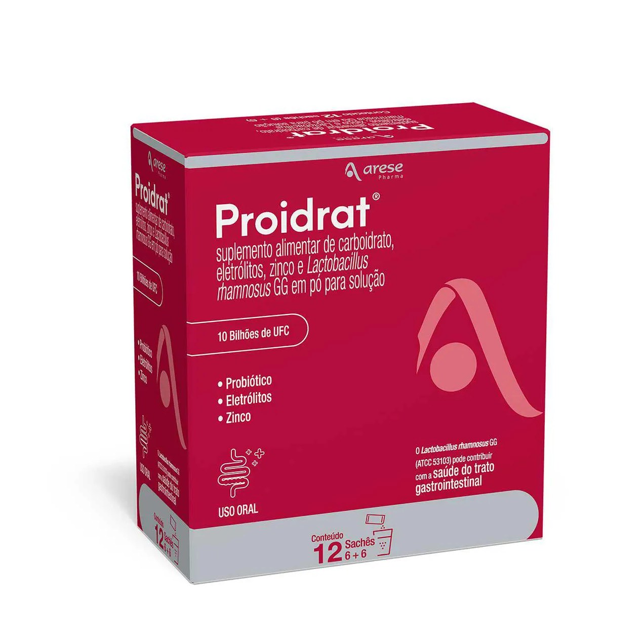 Proidrat Carboidrato, Eletrólito, Zinco e Lactobacillus Rhamnosus GG em Pó 12 Sachês