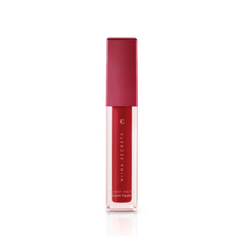 Batom Líquido Vermelho Híbisco Niina Secrets by Eudora Skinny Matte 5ml