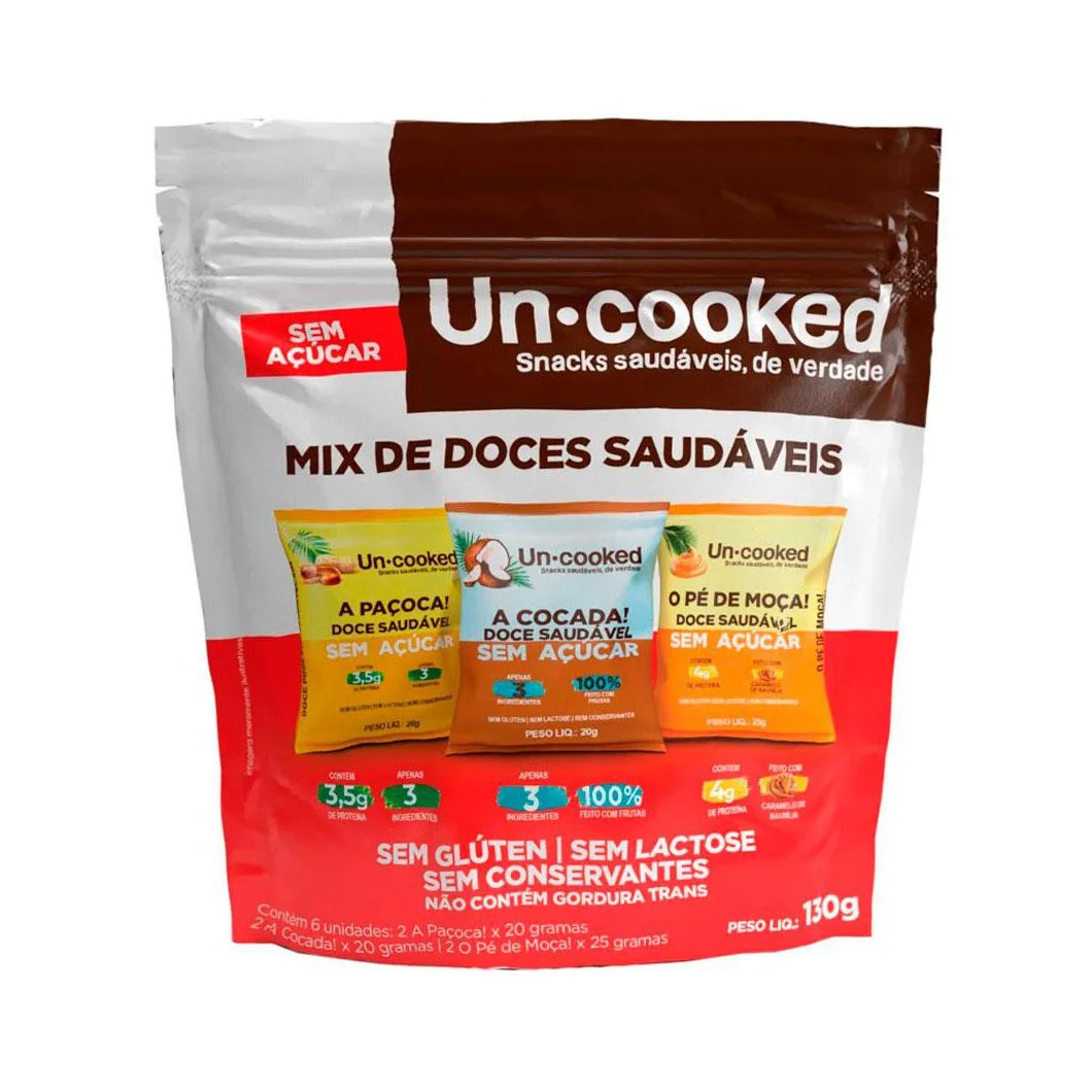 Mix de Doces Saudáveis Uncooked 130g U Unica