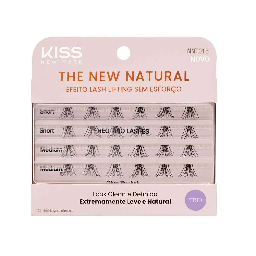 Cílios Postiços The New Natural Inteiriços Trio 01 - Kiss New York Única