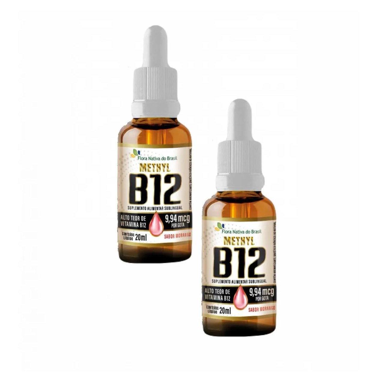 2x Vitamina B12 Metilcobalamina 9,94mcg Por Gota 20ml