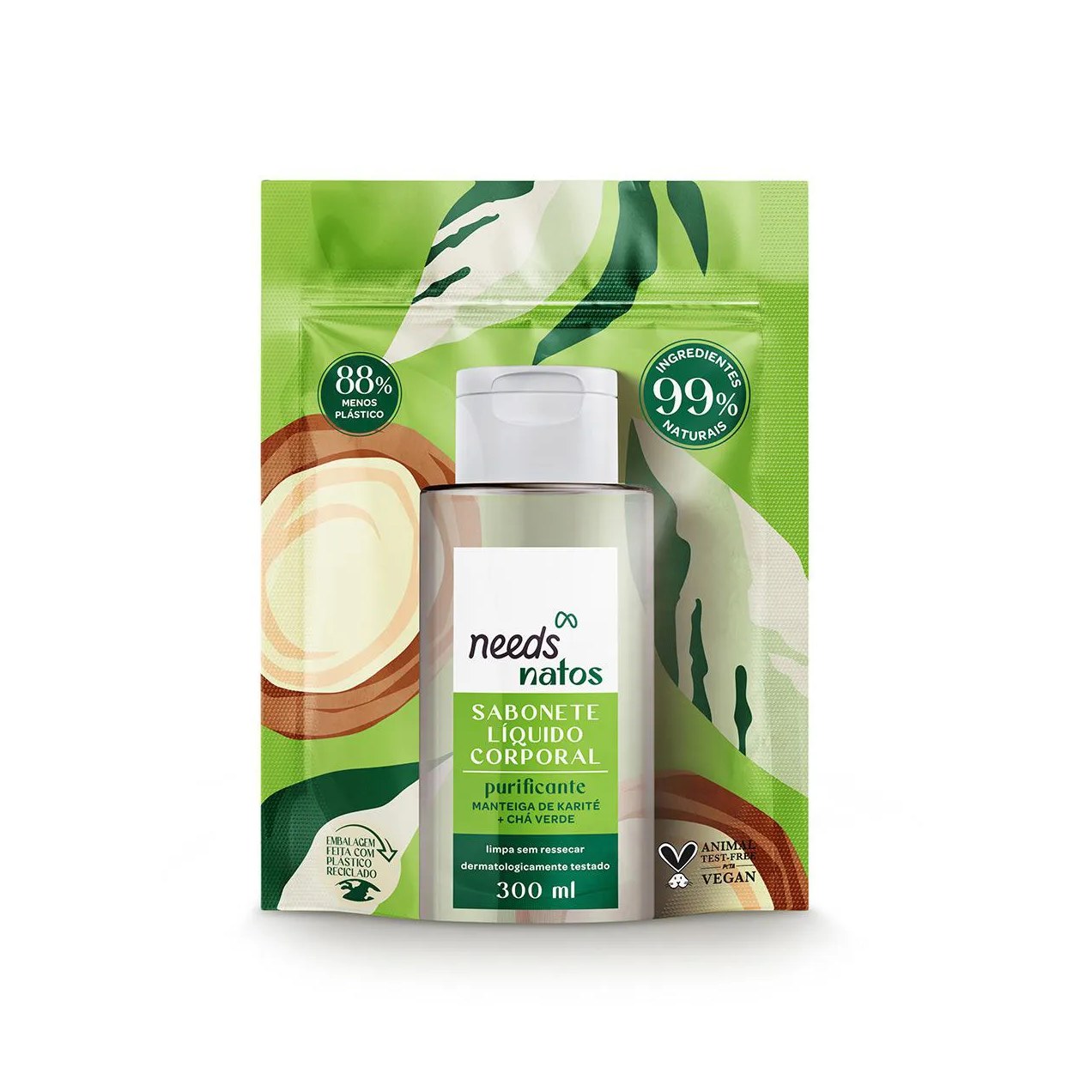 Sabonete Líquido Corporal Needs Natos Purificante Refil 300ml