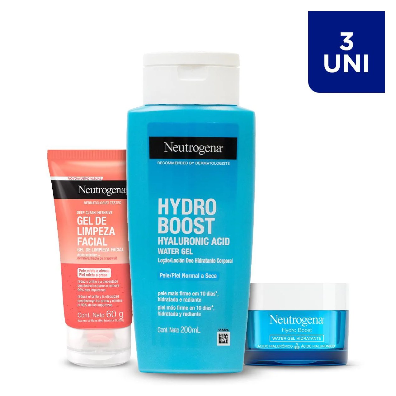 Kit Skincare Neutrogena Hydro Boost + Deep Clean