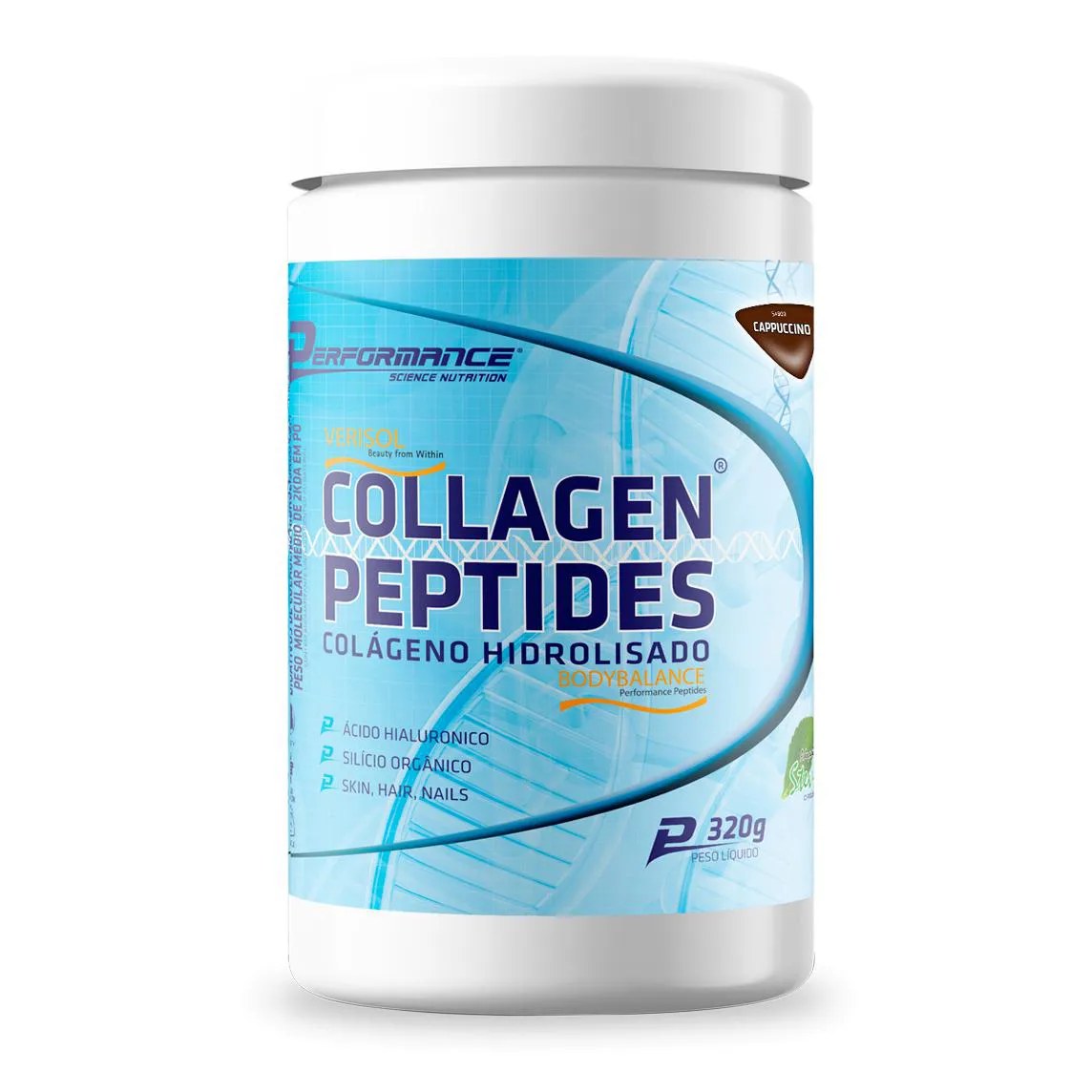 Colágeno Hidrolisado Verisol e Body Balance Collagen Peptides 320G - Performance Nutrition Sem Sabor