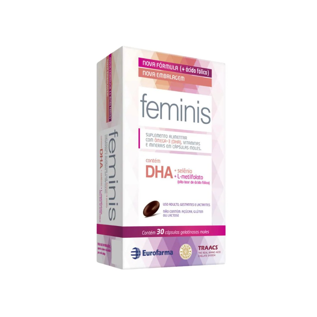 Suplemento Alimentar Feminis Ômega 3 Dha C30 - Eurofarma