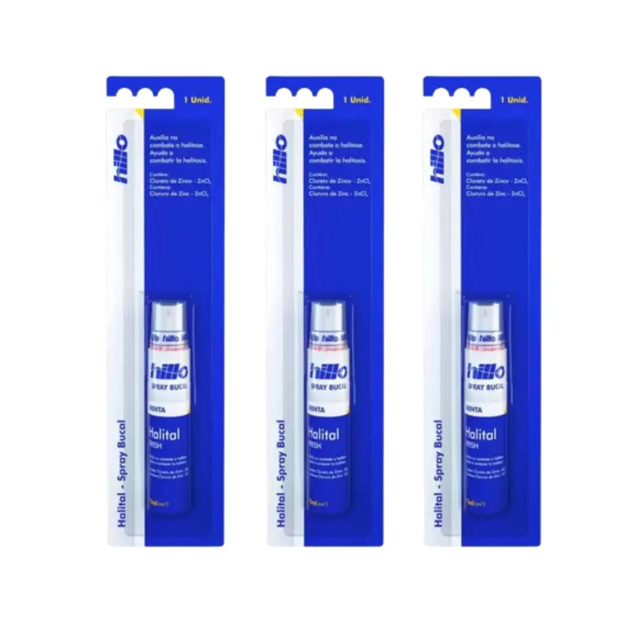 Kit C3 Halital Fresh Spray Bucal Sabor Menta - Hillo