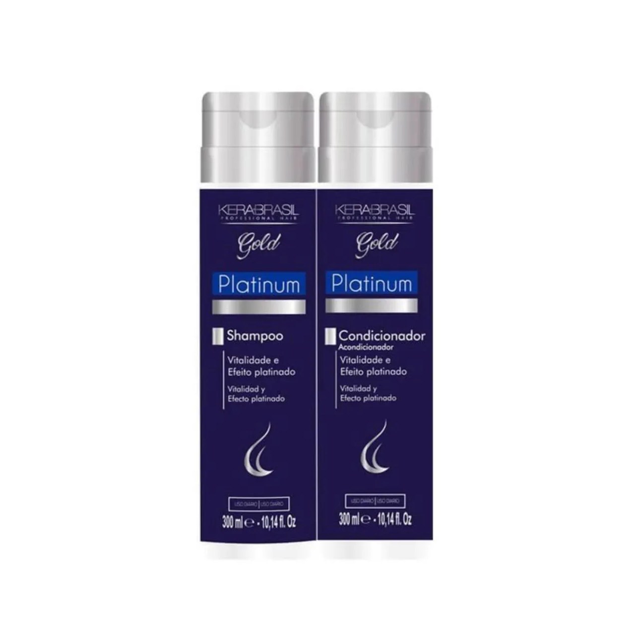 Kit Sh+ Cond Platinum Cabelos Loiros - Kerabrasil