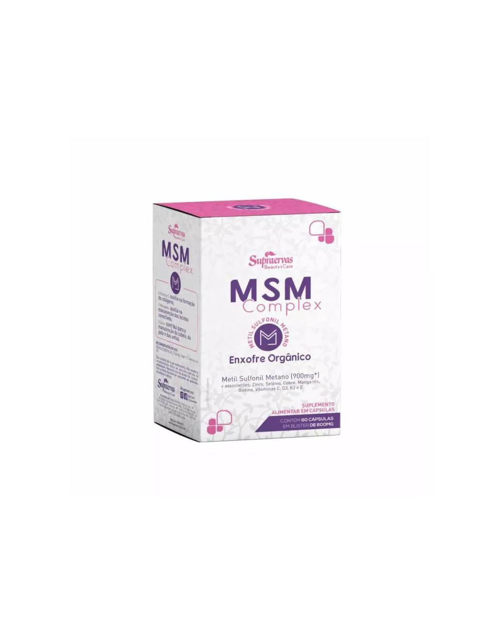 Msm Complex - Enxofre Organico Metil Sufonil Metano 900mg - 60 Capsulas