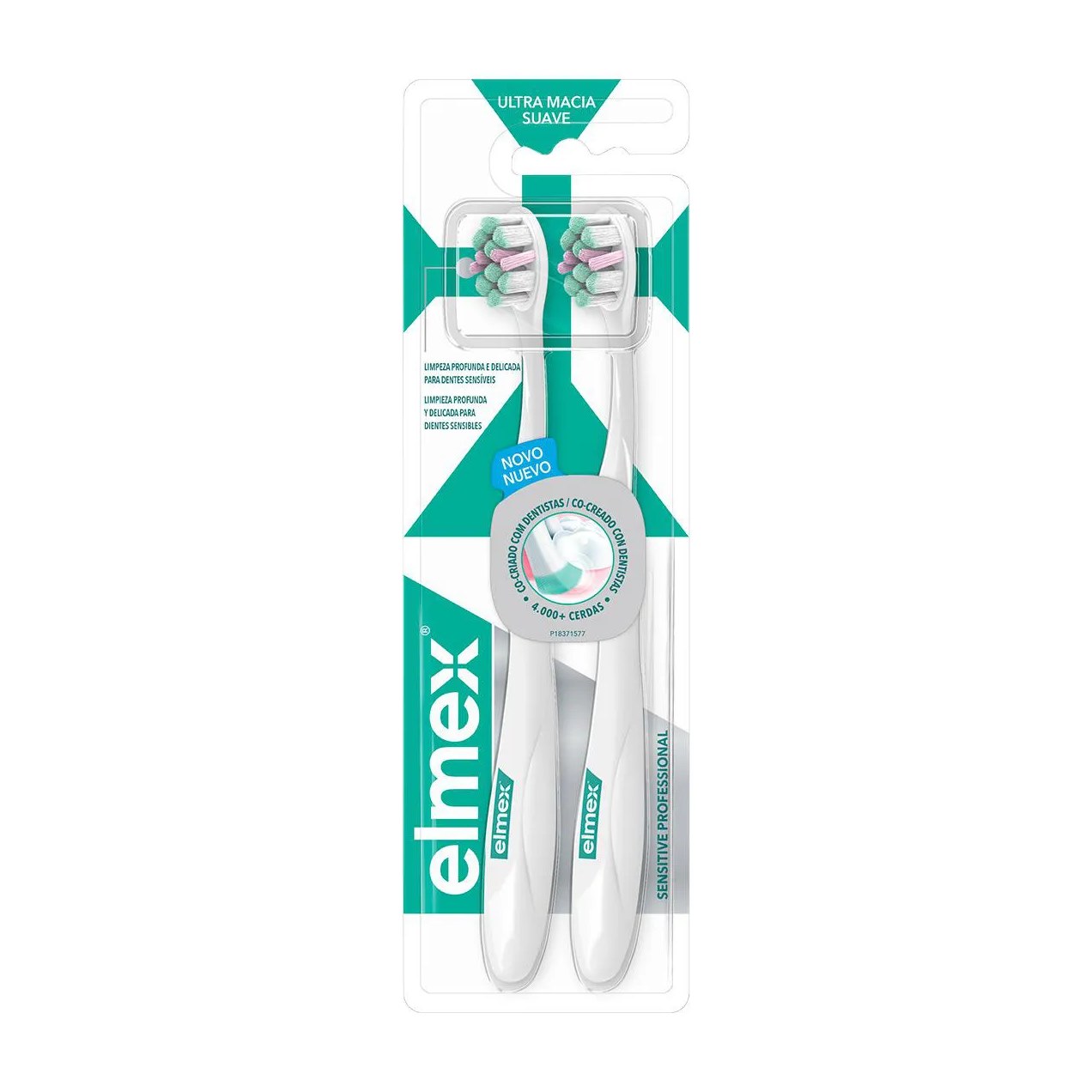 Kit Escova de Dente Elmex Sensitive Professional Ultra Macia Suave 2 unidades