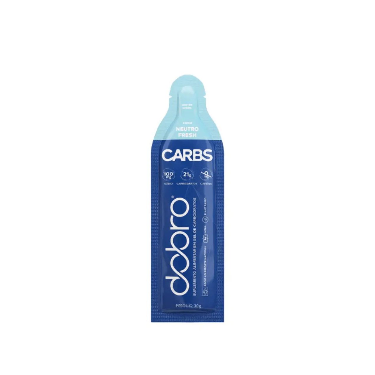 Carbs Gel 1 Sachê 30g Neutro Fresh Sem Cafeína Dobro