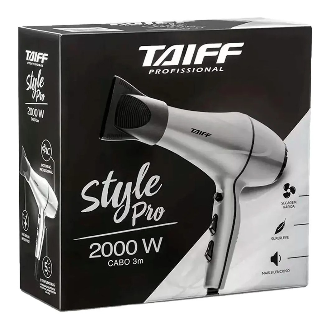 Secador de Cabelos Taiff Style Pro Prata-127v ou 220v