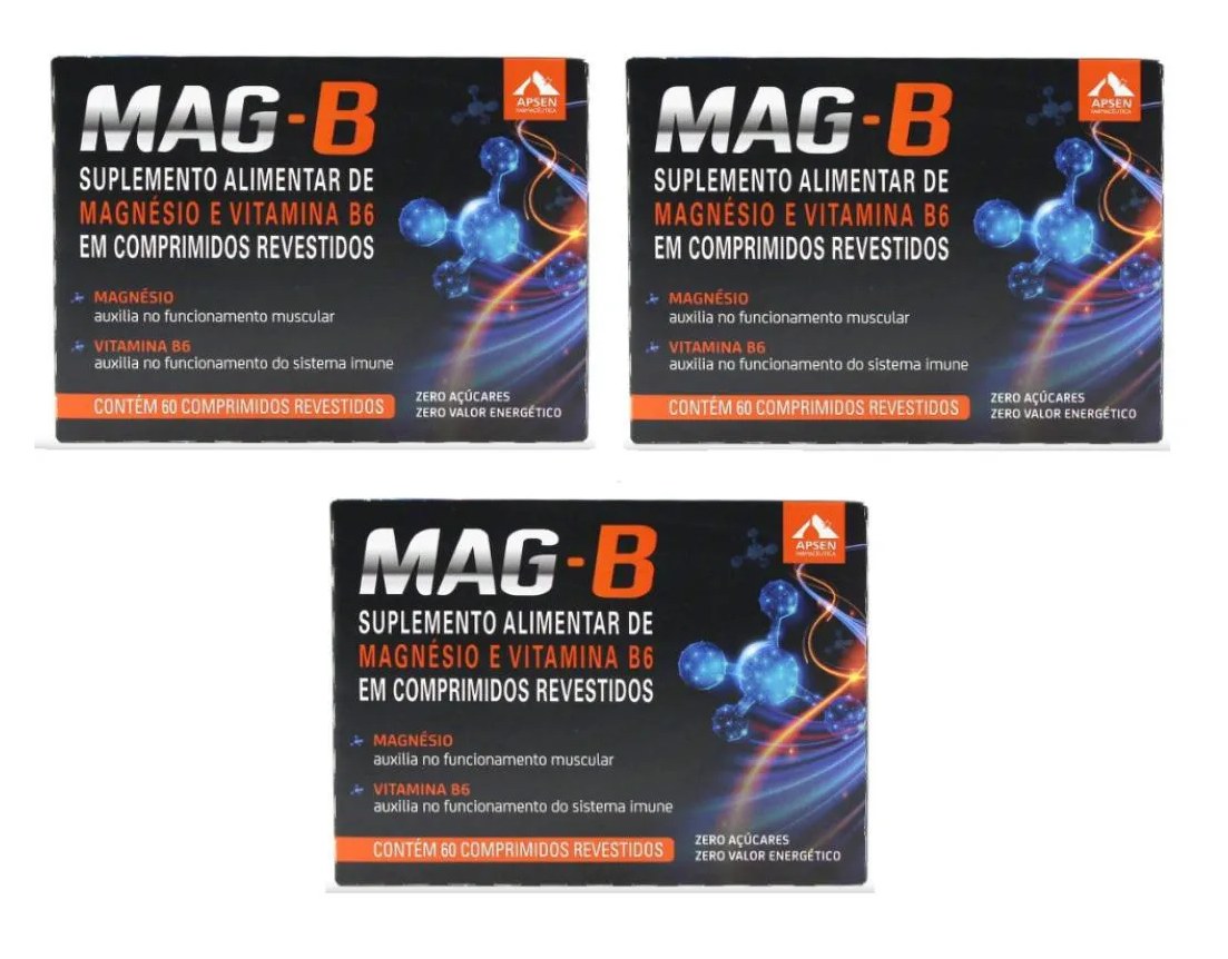 Mag-b Kit C/3 Caixas C/60 comprimidos Cada