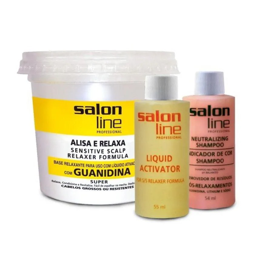 Relaxante Salon Line Guanidina Super Amarelo - 215gr
