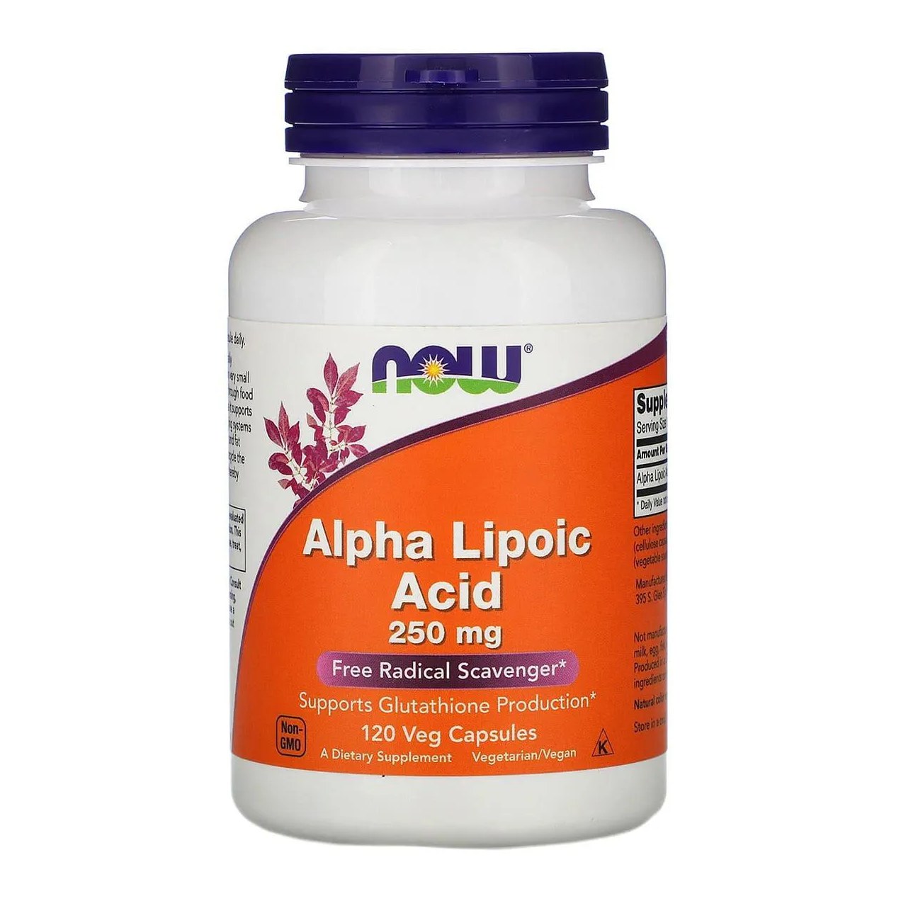 Acido Alpha Lipoico 250mg 120 Cápsulas - Now Foods