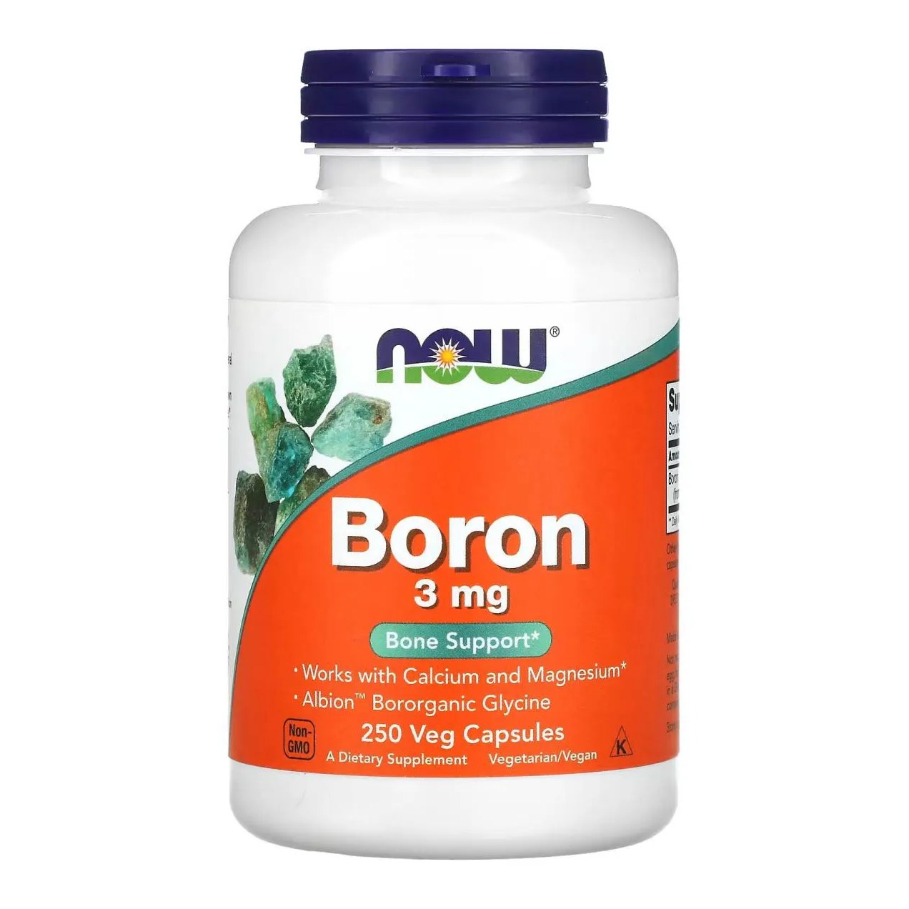 Boro 3mg 250 Capsulas Veganas - Now Foods
