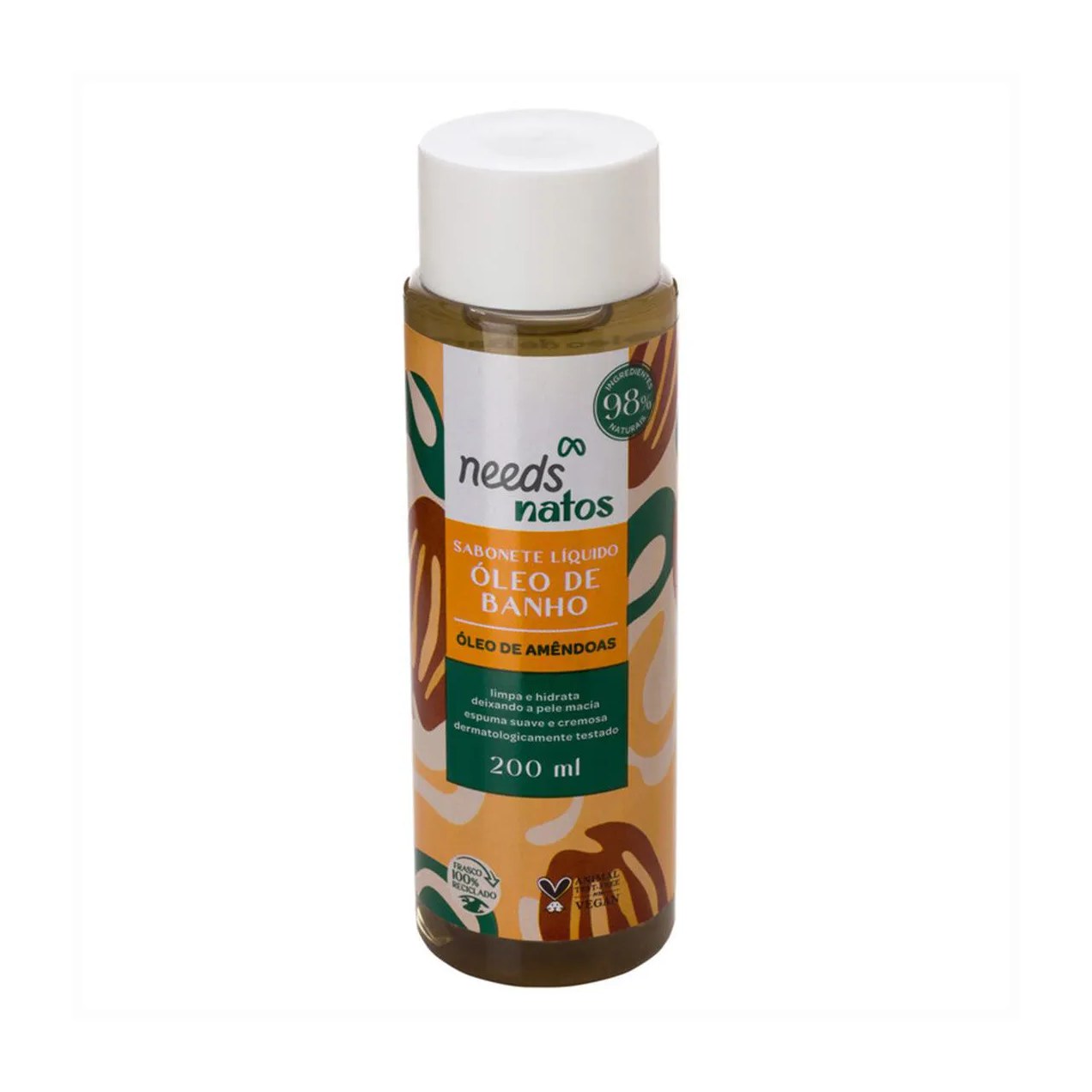 Sabonete Líquido Óleo de Banho Needs Natos Amêndoas 200ml