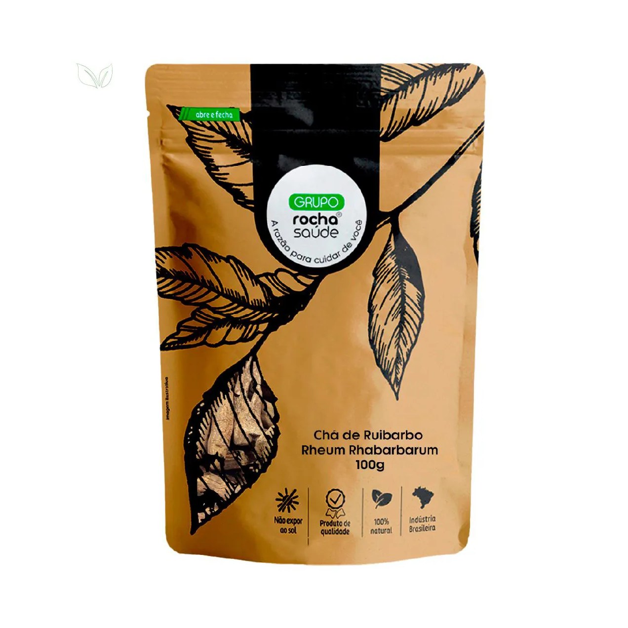 Chá de Ruibarbo - Rheum Rhabarbarum - 100G