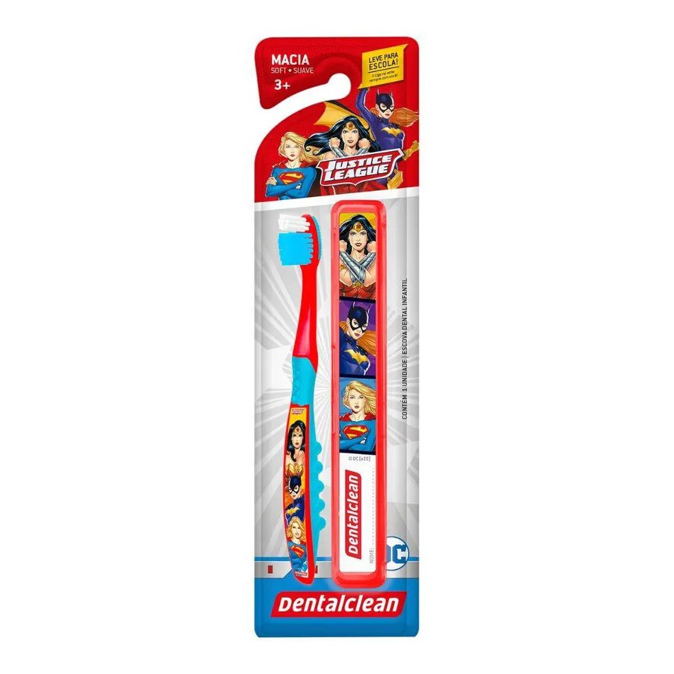 Escova Dental Infantil Herois Escolar Vermelho - Dentalclean