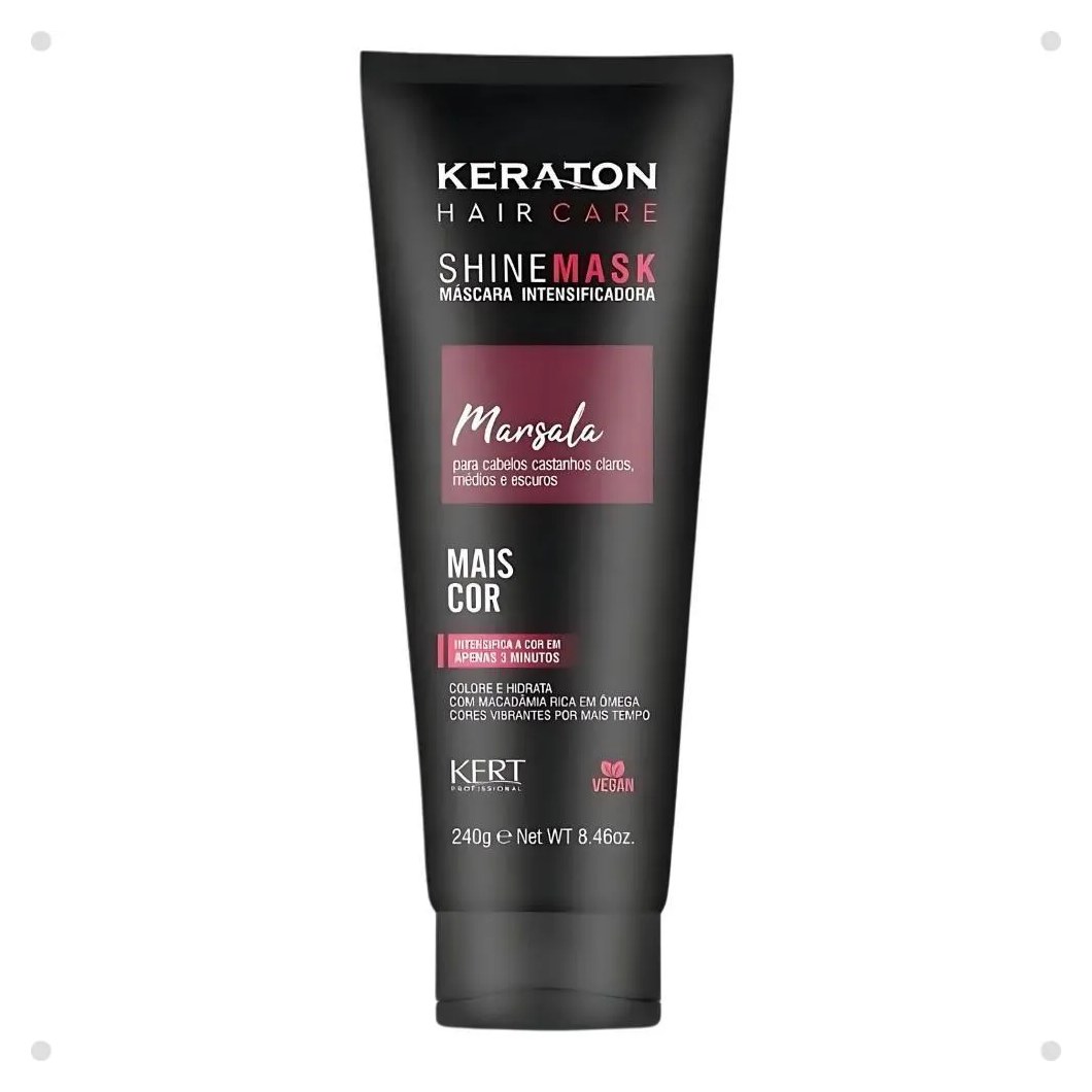 Máscara Intensificadora Keraton Kert Shine Mask Marsala 240g