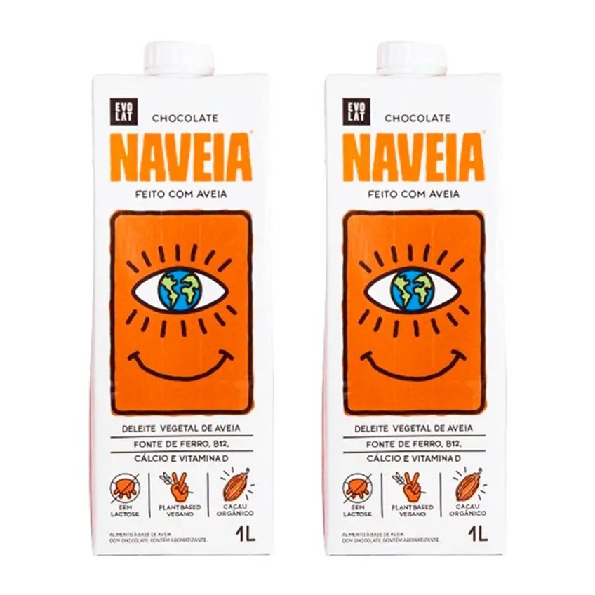 Kit 2x: Bebida Vegetal de Aveia Chocolate Naveia 1l