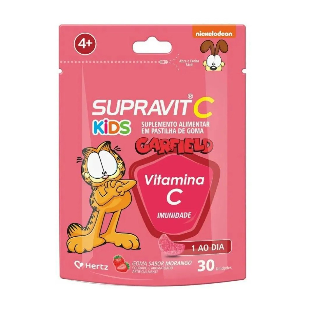 Supravit C Kids Morango 30 Gomas