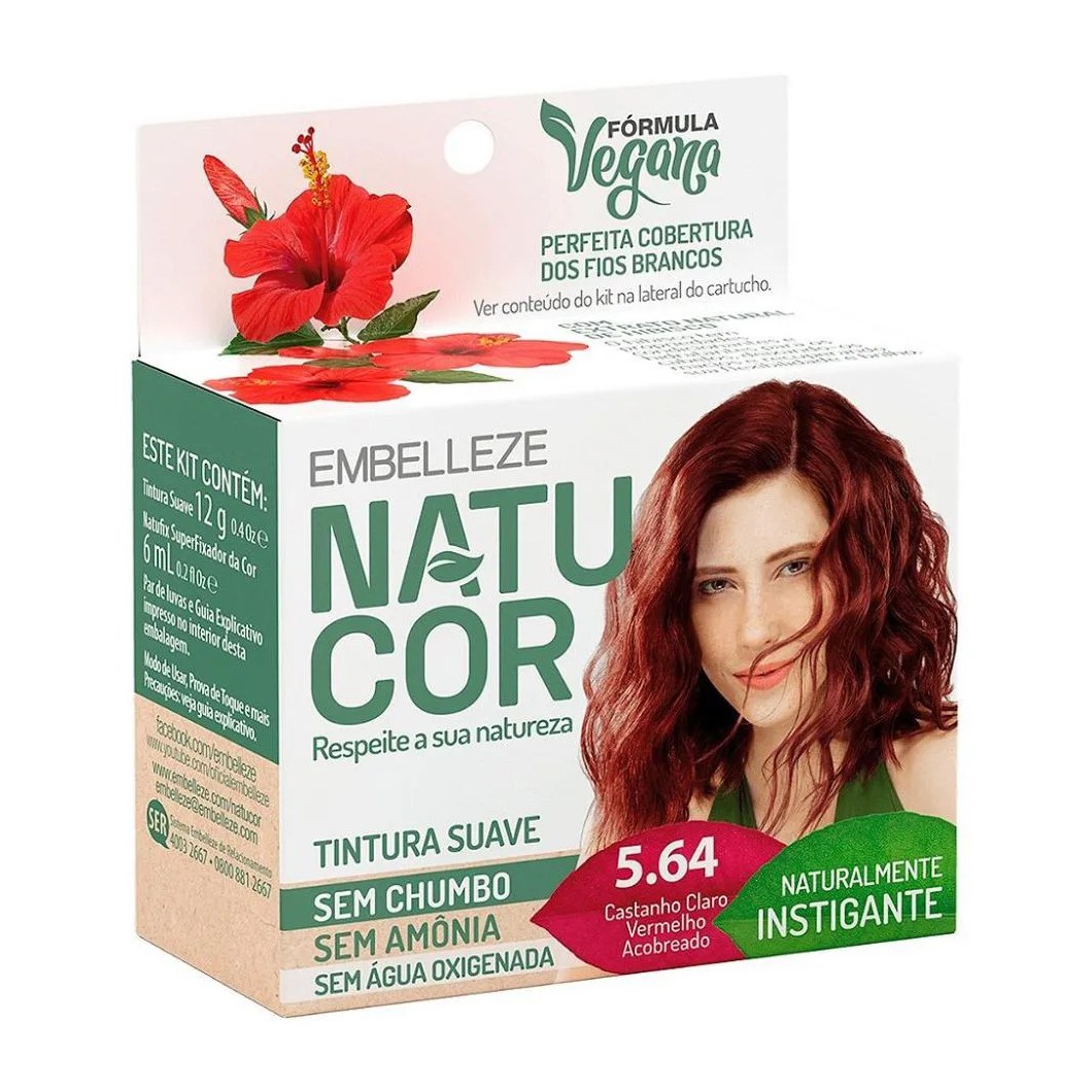 Natucor 5.64 Castanho Claro Vermelho Acobreado Instigante