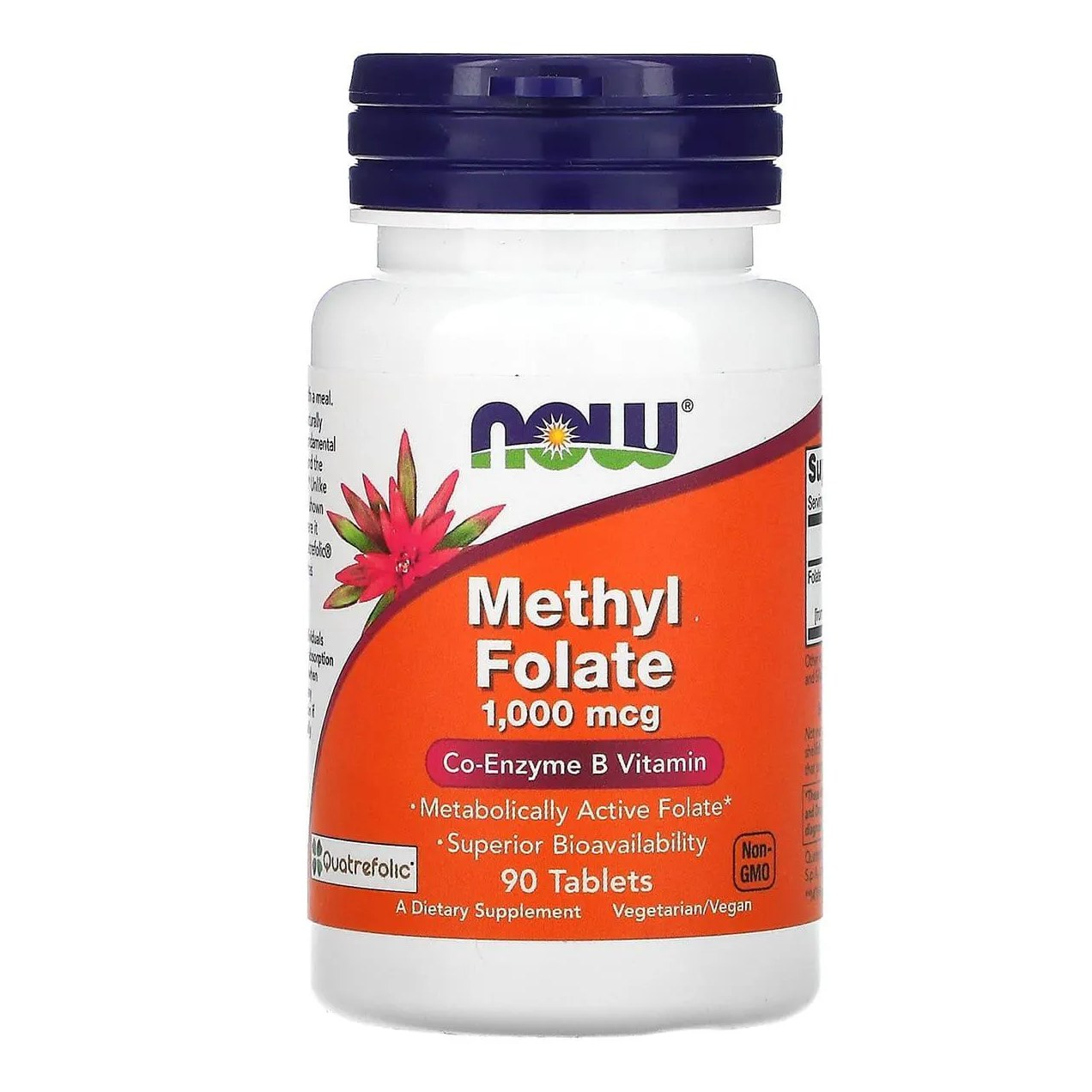 Metilfolato ( Methyl Folate ) 1000mcg 90 Tabletes - Now Foods
