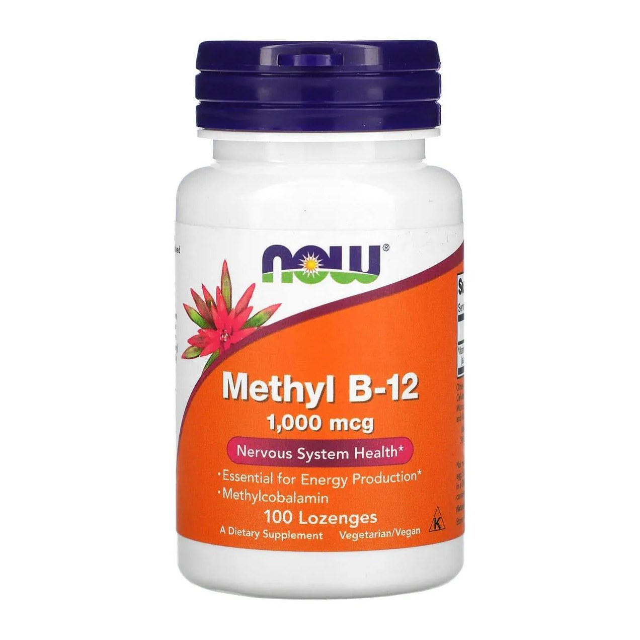 Metil B12 (methyl B-12) 1,000mcg 100 Lozenges - Now Foods