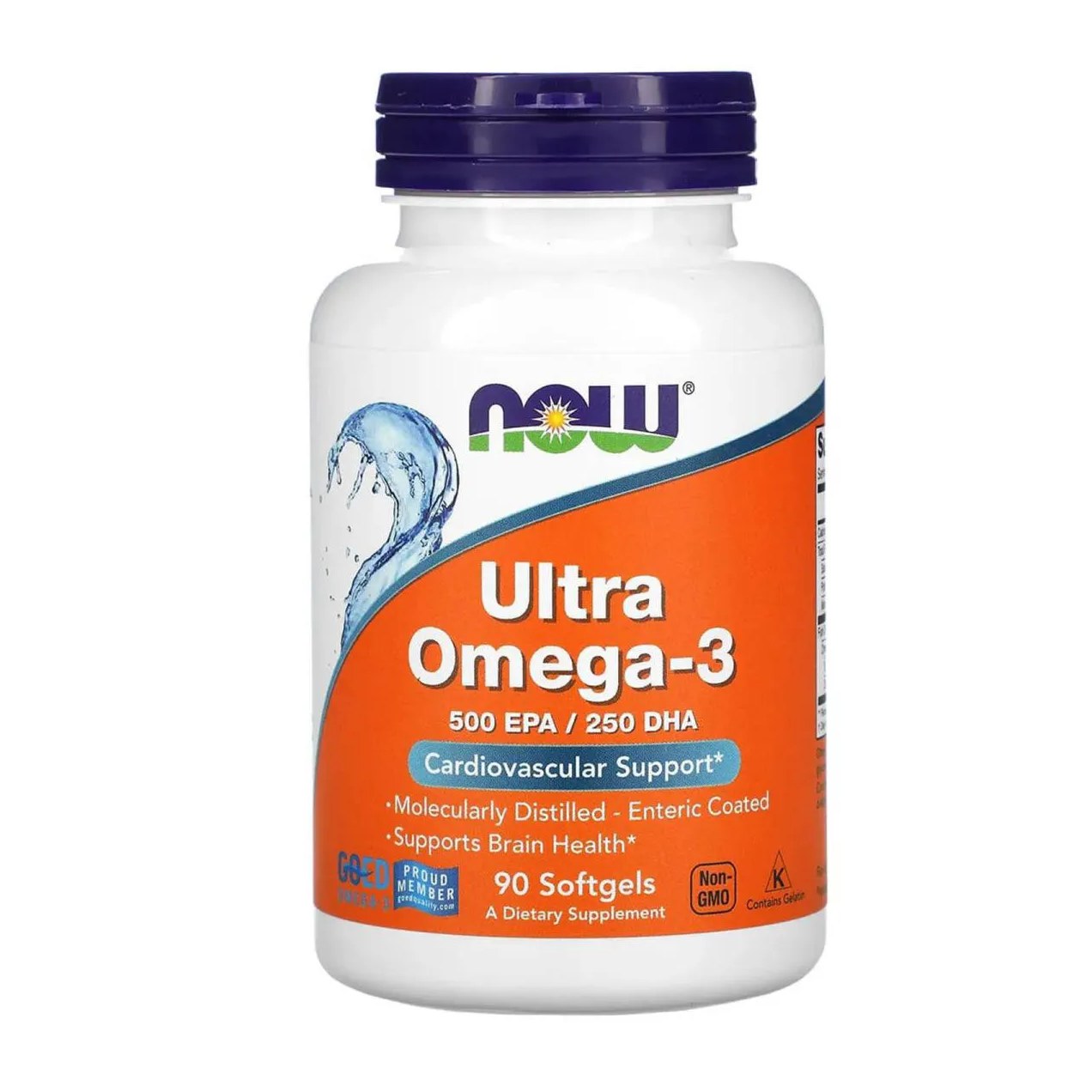 ULTRA OMEGA-3 500 EPA / 250 DHA 90 SOFTGELS - NOW FOODS