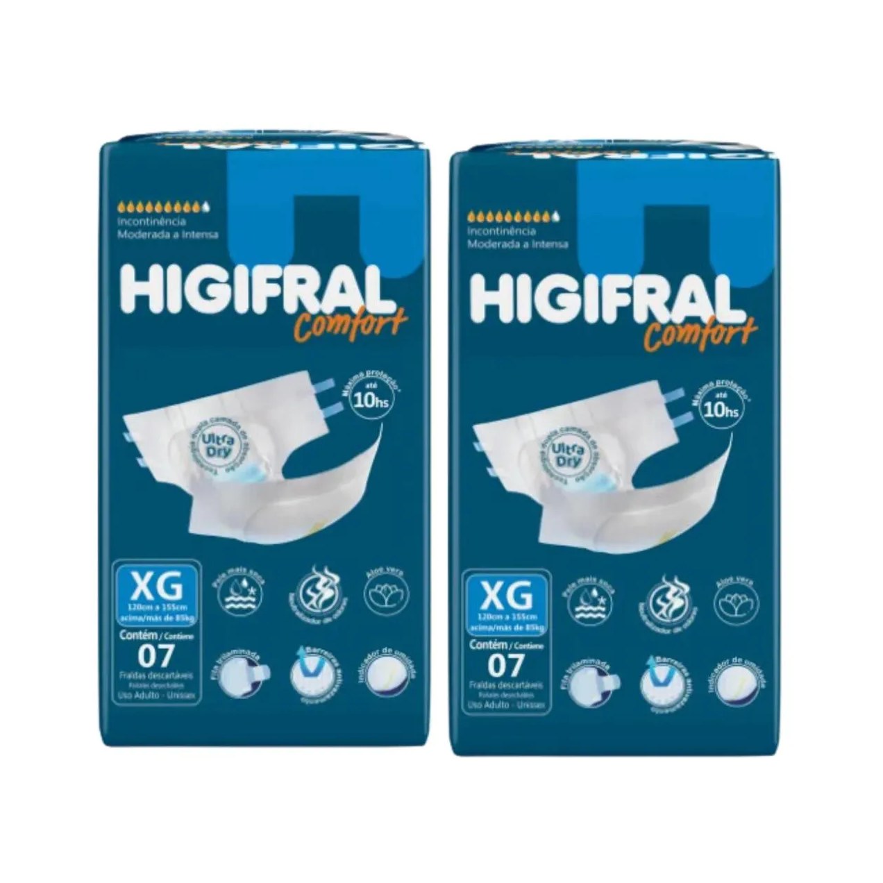 Kit C2 Fraldas Geriátricas Unissex Tam Xg - Higifral