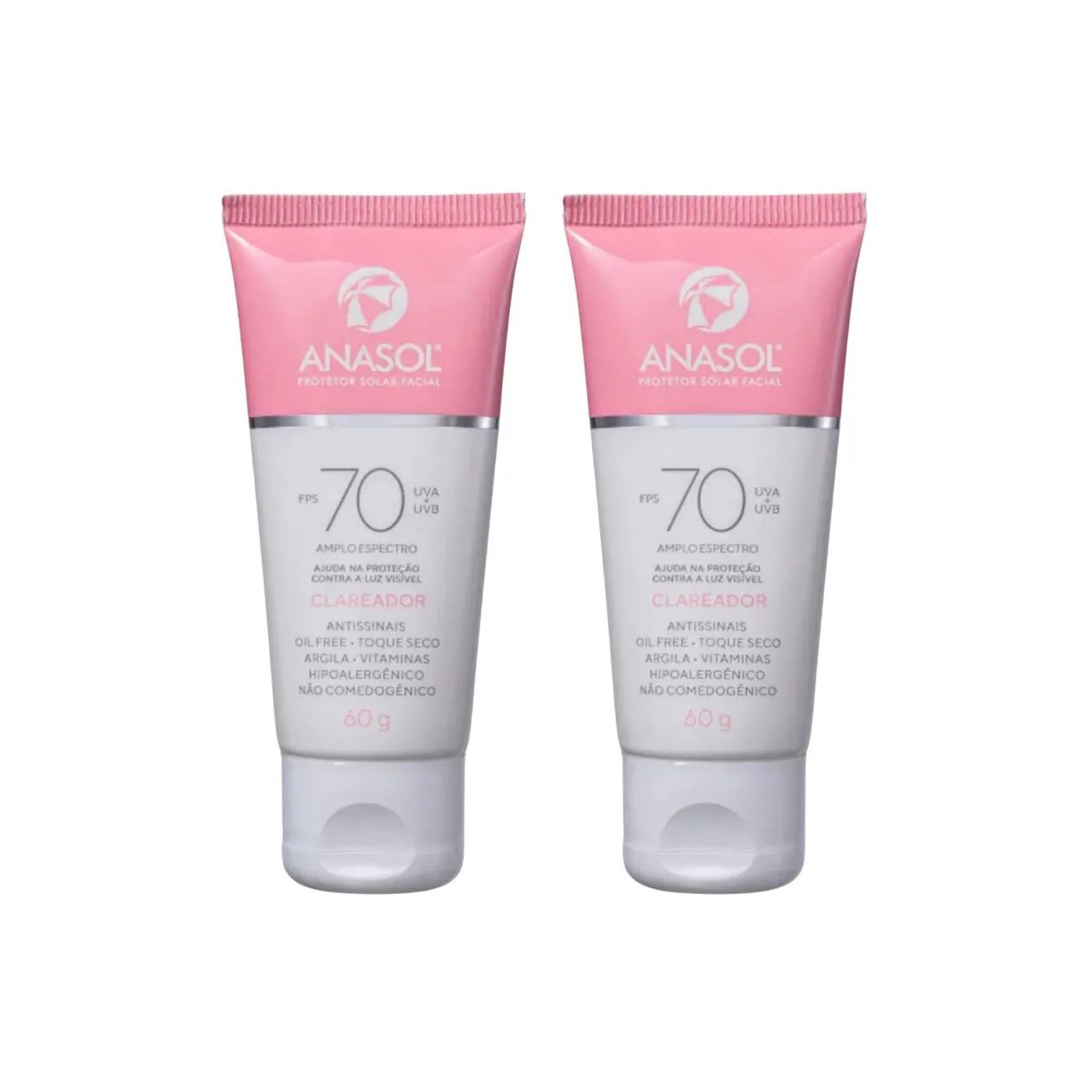Kit C2 Protetor Facial Fps70 Clareador 60g – Anasol